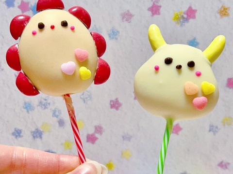 まるでロリポップ!?サンサンくもりんのケーキポップ